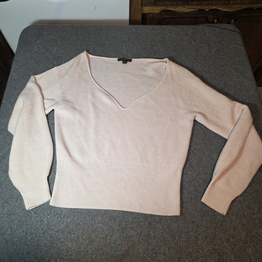 J. Crew Ribbed Knit Lowneck Sweater Xs G2